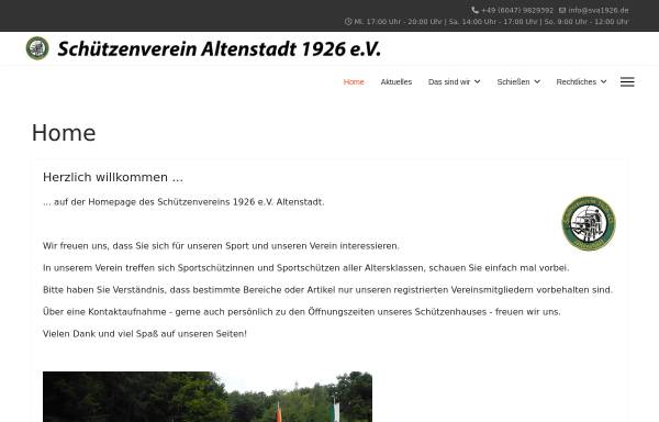 Vorschau von www.sva1926.de, Schützenverein 1926 e.V. Altenstadt
