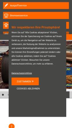 Vorschau der mobilen Webseite reifenhausschwarz.de, Reifenhaus Schwarz