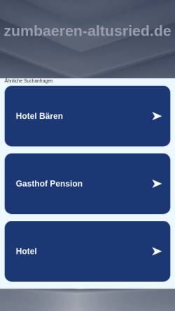 Vorschau der mobilen Webseite www.zumbaeren-altusried.de, Landgasthof zum Bären - Altusried