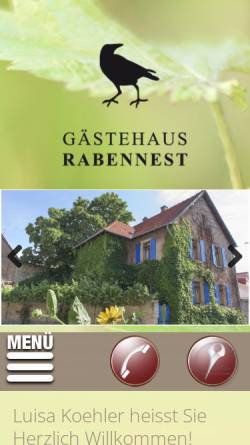 Vorschau der mobilen Webseite gaestehaus-rabennest.de, Gästehaus Rabennest