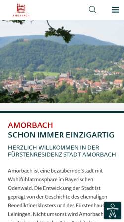 Vorschau der mobilen Webseite www.amorbach.de, Amorbach