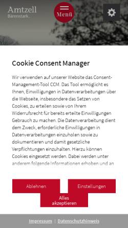 Vorschau der mobilen Webseite www.amtzell.de, Amtzell