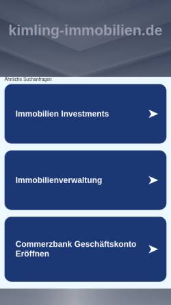 Vorschau der mobilen Webseite www.kimling-immobilien.de, Kimling Immobilien