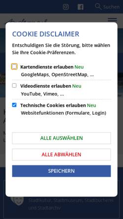 Vorschau der mobilen Webseite www.andernach.de, Andernach