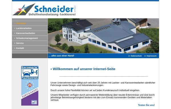 Vorschau von www.schneider-anschau.de, Lackiererei Schneider