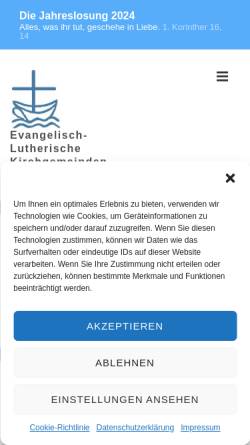 Vorschau der mobilen Webseite kirche-arnstadt.de, Evang.-Lutherische Kirchgemeinde