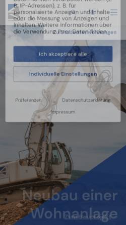 Vorschau der mobilen Webseite www.schneider-bau.com, Schneider Bau Baubetreuung GmbH