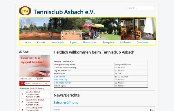 Vorschau von tcasbach.de, TC Asbach e.V.