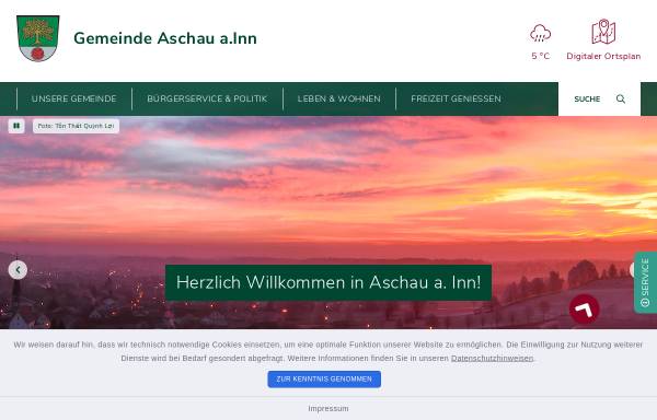 Vorschau von www.aschau-a-inn.de, Gemeinde Aschau am Inn