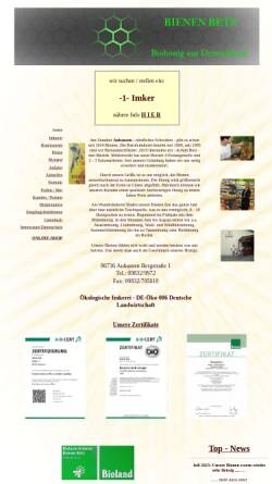 Vorschau der mobilen Webseite www.bienen-betz.de, Bienen-Betz