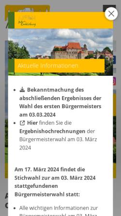 Vorschau der mobilen Webseite www.cadolzburg.de, Markt Cadolzburg