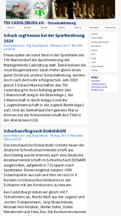Vorschau der mobilen Webseite www.schach-cadolzburg.de, Schachabteilung des TSV Cadolzburg e.V.