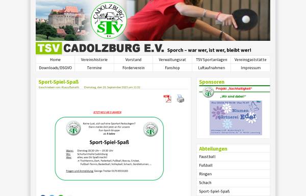 Vorschau von www.tsv-cadolzburg.de, TSV Cadolzburg e.V.