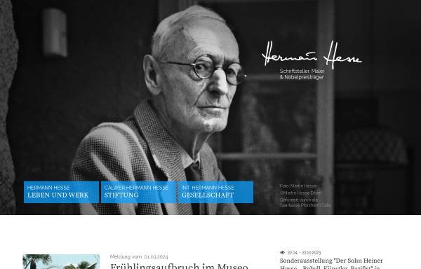 Vorschau von www.hermann-hesse.de, Hermann Hesse-Portal