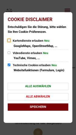 Vorschau der mobilen Webseite www.clausthal-zellerfeld.de, Clausthal-Zellerfeld, Berg- und Universitätsstadt