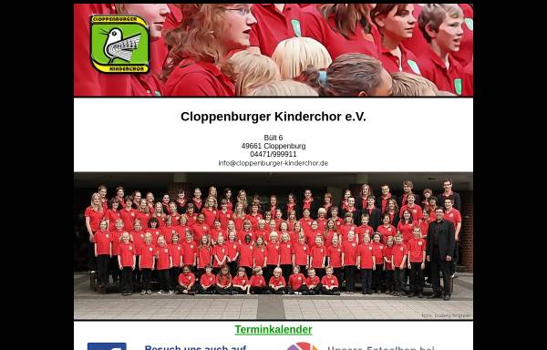 Vorschau von www.cloppenburger-kinderchor.de, Cloppenburger Kinderchor e.V.