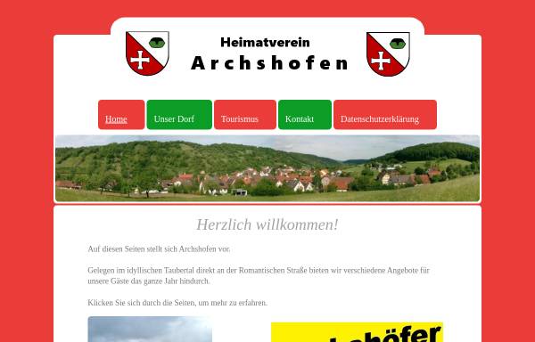 Vorschau von www.archshofen.de, Archshofen