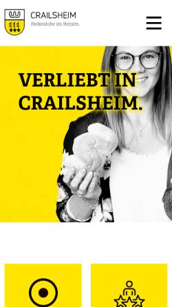 Vorschau der mobilen Webseite www.crailsheim.de, Crailsheim