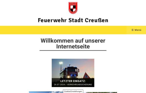 Vorschau von www.feuerwehr-creussen.de, Freiwillige Feuerwehr Creussen