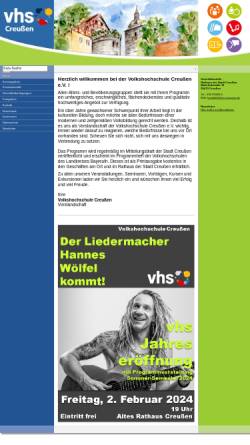 Vorschau der mobilen Webseite www.vhs-creussen.de, Volkshochschule Creußen