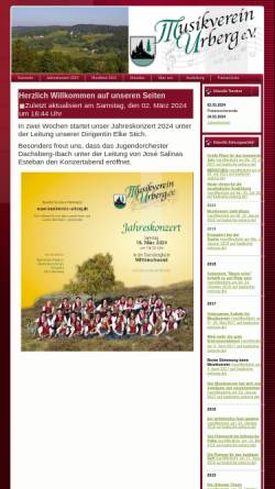 Vorschau der mobilen Webseite www.musikverein-urberg.de, Musikverein Urberg e.V.