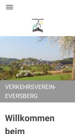 Vorschau der mobilen Webseite www.verkehrsverein-eversberg.de, Eversberg