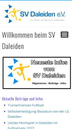 Vorschau der mobilen Webseite www.sv-daleiden.de, SV Daleiden e.V.