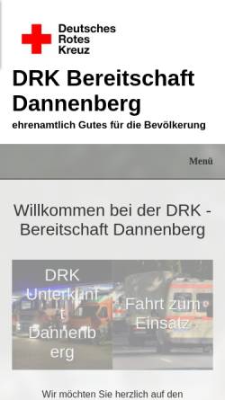 Vorschau der mobilen Webseite www.bereitschaft-dan.de, DRK Bereitschaft Dannenberg Sanität