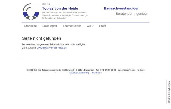 Vorschau von www.tobias-von-der-heide.de, Dipl.-Ing. Tobias von der Heide