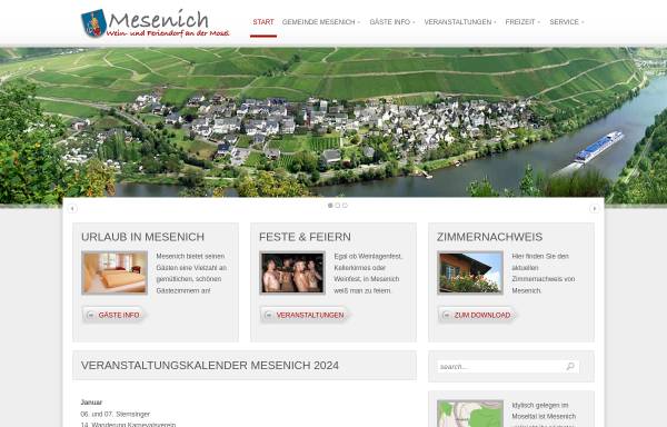 Vorschau von www.mesenich.de, Wein- und Feriendorf Mesenich