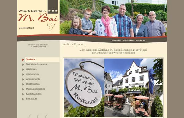 Vorschau von www.weinhaus-bai.de, Wein- und Gästehaus M. Bai
