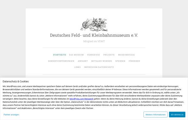 Vorschau von kleinbahndeinste.wordpress.com, Deutsches Feld- und Kleinbahnmuseum e.V.