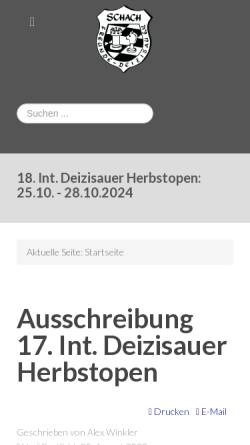 Vorschau der mobilen Webseite herbstopen.de, Schachfreunde Deizisau