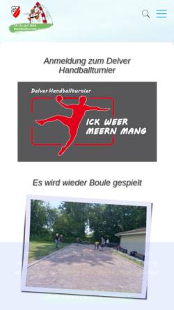 Vorschau der mobilen Webseite tsv-delve.de, Turn- und Sportverein Delve