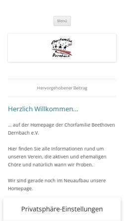 Vorschau der mobilen Webseite www.chorfamilie-dernbach.de, Chorfamilie Beethoven Dernbach