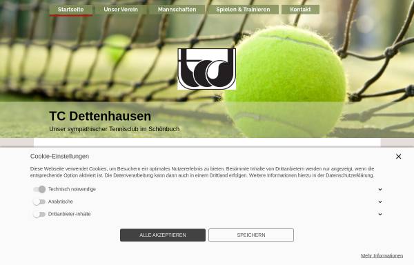 Vorschau von www.tc-dettenhausen.de, Tennisclub Dettenhausen e.V.