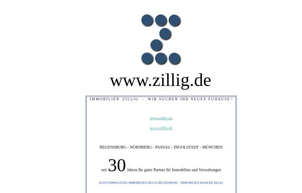 Vorschau von www.zillig.de, Immobilien Zillig