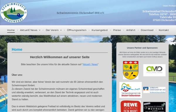 Vorschau von www.sv-dickendorf.de, Schwimmverein Dickendorf e.V.