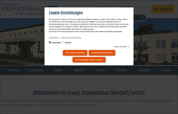 Vorschau von www.khsds.de, Krankenhaus Dierdorf Selters GmbH