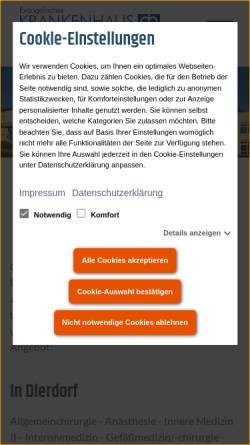 Vorschau der mobilen Webseite www.khsds.de, Krankenhaus Dierdorf Selters GmbH
