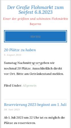 Vorschau der mobilen Webseite flohmarkt-diessen.de, Flohmarkt Dießen