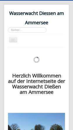 Vorschau der mobilen Webseite www.wasserwacht-diessen.de, Wasserwacht Dießen