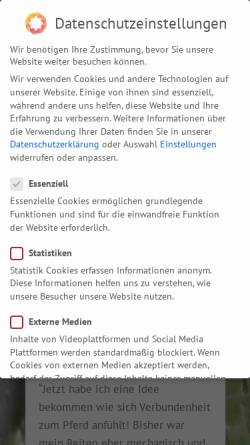 Vorschau der mobilen Webseite www.pferdehof-steinhauser.de, Pferdehof Steinhauser
