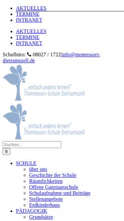 Vorschau der mobilen Webseite www.montessori-dietramszell.de, Montessori-Schule Dietramszell