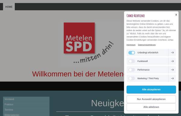 Vorschau von www.spd-metelen.de, SPD-Ortsverein Metelen