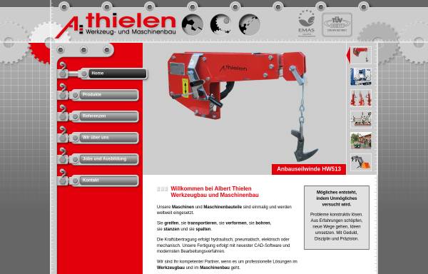 Vorschau von www.thielen-maschinenbau.de, Thielen Maschinenbau