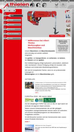 Vorschau der mobilen Webseite www.thielen-maschinenbau.de, Thielen Maschinenbau