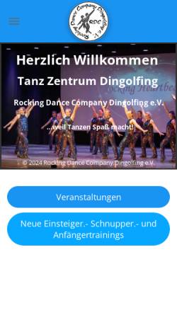 Vorschau der mobilen Webseite www.rdc-dingolfing.de, Tanz Zentrum Dingolfing - Rocking Dance Company Dingolfing e.V.