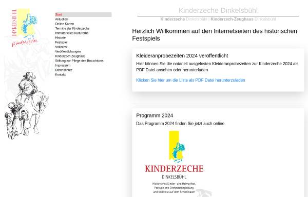 Vorschau von www.kinderzeche.de, Kinderzeche Dinkelsbühl