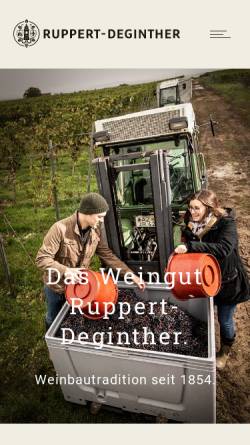Vorschau der mobilen Webseite www.ruppert-deginther.de, Weingut Ruppert Deginther